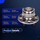 ECCPP Wheel Hub and Bearing Assembly Rear 512391 fit 2009-2014 For Acura TL FWD Replacement For 5 lugs Wheel hub with ABS 2 pcs