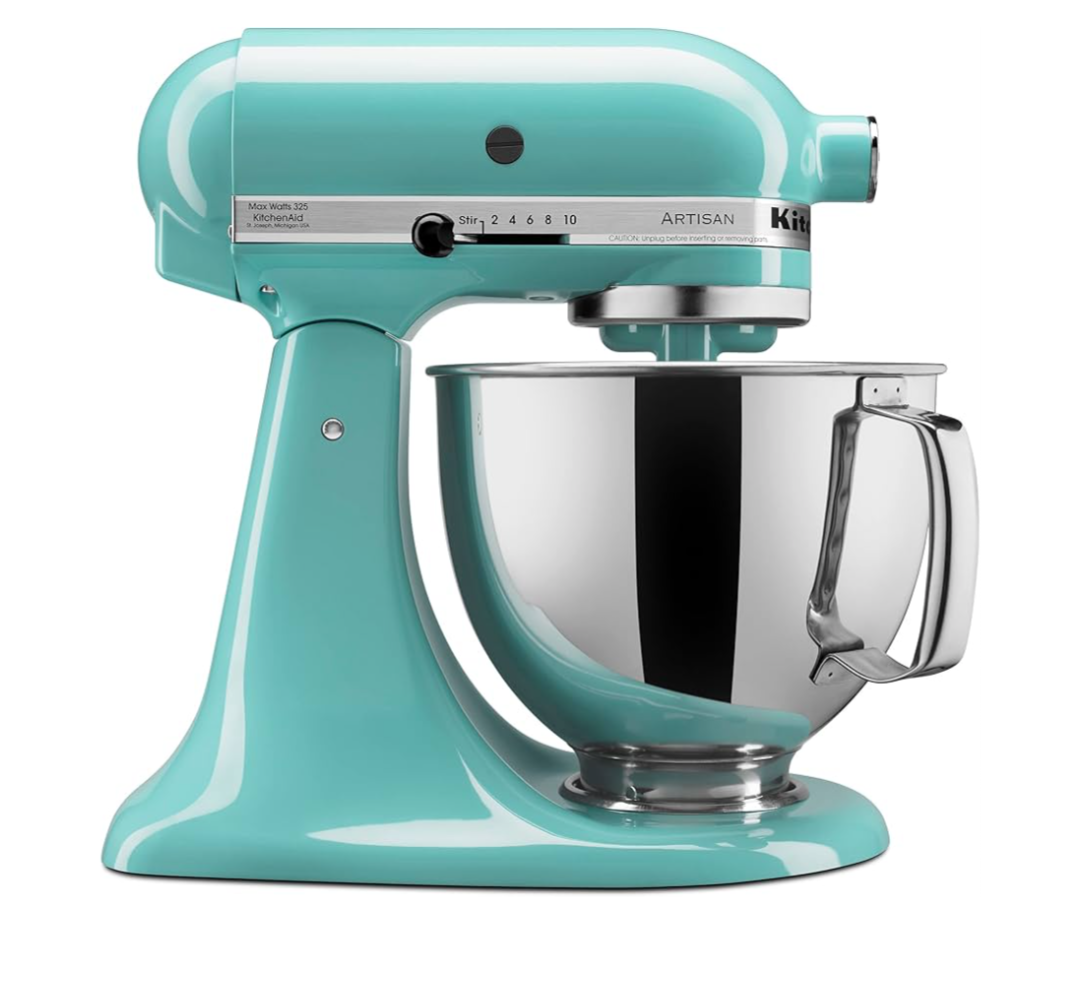 KitchenAid Artisan Series 5 Quart Tilt Head Stand Mixer with Pouring Shield KSM150PS, Aqua Sky