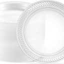 PLASTICPRO 160 Pack Clear Plastic Plates 6 Inch Bulk Pack Durable Disposable Plastic Dinner Plates for Parties Events BBQ