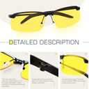 Night Driving Glasses For Men Night Vision Glasses Anti Glare Glasses Anti Headlight Glare For Commute & Long Drives