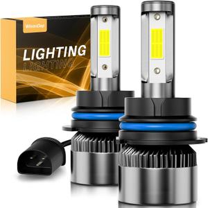 𝟫𝟢𝟢𝟦/𝖧𝖡𝟣 6500K Cool White, 60000LM 900% Brighter, Backup Plug & Play IP68 Waterproof Replacement with 2pcs 194 168 T10 2825 Bulb for Interior Off-Road Lights