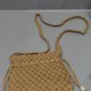 Straw Handbags Purses Crossbody Pocketbook Bag Casual Woven Beach Bags Summer Hobo Hippie Chic Tote Bags with Chain
