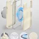 Liquid Silicone Case for iPhone 13 with Magnetic Ring Stand, Upgraded Camera Lens Protection, Mil-Grade Drop Shockproof, Soft Anti-Scratch Microfiber Lining Silicone Case (Beige)