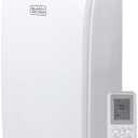 BLACK+DECKER Smart Portable Air Conditioner, 14,000 BTU for Rooms up to 700 Sq. Ft., Smart Portable AC with Follow Me Remote and Window Kit, BPACT14WT, White