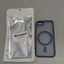 SUPFINE Magnetic for iPhone SE Case 2022 (3rd)/2020 (2nd), iPhone 8 Case (Compatible with MagSafe) (Military Grade Drop Protection) Slim Translucent Matte Phone Case,Lavender Gray