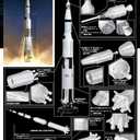 Dragon Models Apollo 11 Saturn V Spacecraft Building Kit, 1/72-Scale, 6.54 x 8.66 x 30.31 inches