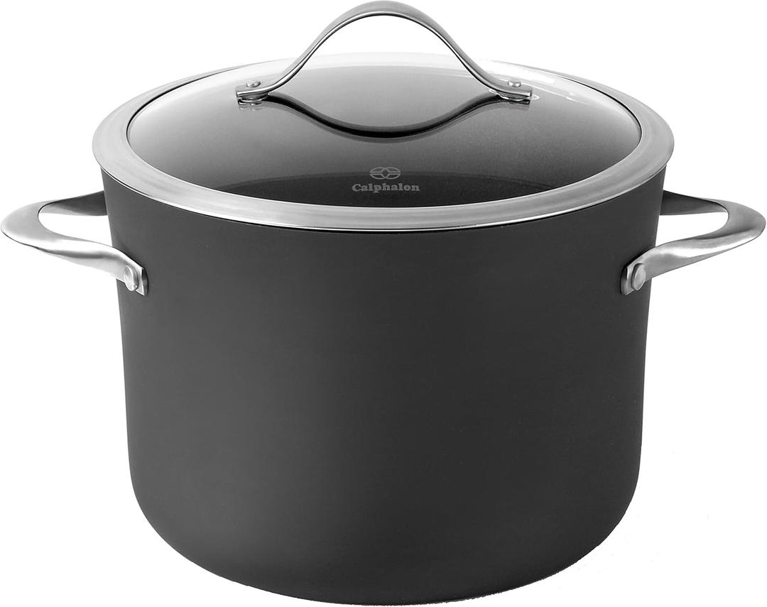 Calphalon Contemporary Hard-Anodized Aluminum Nonstick Cookware, Stock Pot, 8-quart, Black