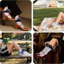 Women Ruffle Socks Lace Frilly Cotton Crew Socks Non-Slip Dress Socks Fold Cuff for Bride Pageant Sock For Women