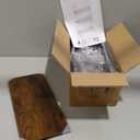 Slim Storage Cart 4 Tier Narrow Kitchen Rolling Cart on Wheels for Small Space, Mobile Utility Cart Shelving Unit with Wooden Top and Metal Handle for Kitchen, Bathroom, Laundry Room (16.7"Dx7.1"Wx34"H)