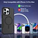 for iPhone 14 Pro Max Case, Compatible with MagSafe, Heavy Duty Shockproof Protective Phone Case with Dual Layer Protection (Black)