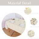 Fitable Table Cover Outdoor and Indoor Tablecloth - Washable Waterproof Wrinkle Free Table Cloth with Zipper and Umbrella Hole for Spring/Summer/Party/Picnic/BBQS/Patio Beige 60x84 inch