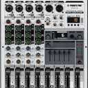 Professional Audio Mixer, Phenyx Pro Sound Console w/USB Audio Interface, 4-Channel Sound board DJ Mixer w/Stereo Equalizer, 16 DSP Effects, suitable for Stage, Live Gigs, and Karaoke (PTX-15)