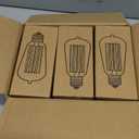 ST64 Incandescent Light Bulbs 110V 40W Edison Bulbs 6 Pack,Amber Vintage 240LM,E26 Base 2200K Dimmable Decorative Antique Wire Wound Incandescent Bulb for Chandelier Pendant Lamps (Spiral Filament)