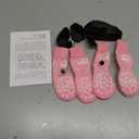 EXPAWLORER Anti Slip Dog Socks to Prevent Licking Paws, Doggie Shoes for Hot Pavement, Pet Booties for Small Medium Large Senior Dogs, Traction Control Dog Boots & Paw Protectors for Hardwood Floors (Small (4 Count), Pink)