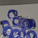 12 Pcs Crystal Blue hair extensions 22 Inch Straight colored hair colorful clip in extensions Highlight Party for Kids Girls and Women Gift(Crystal Blue,33)