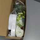 2pcs Large White Mr & Mrs Sign for Wedding Table with 5.91ft Artificial Flowers Garland, Wedding Centerpieces Wooden Bride and Groom Table Decorations for Engagement Decor(White Rose)