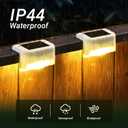 PATIOWIN Solar Fence Lights Outdoor - Waterproof LED Lights for Deck, Stairs, Fence, Patio, Yard, Porch and Balcony (20 Pack, Warm White)
