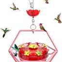 Wide-Mouth Hummingbird Feeder with Built-in Ant Moat  Easy Refill & Clean, Outdoor Decorative Feeder for Gardens & Patios