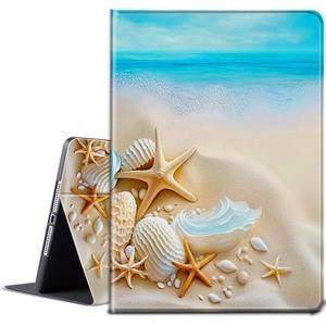 for Samsung Galaxy Tab A9 Plus Case with Adjustable Stand & Auto Wake/Sleep Feature Smart Protect Cover Case for Samsung Galaxy Tab A9 Plus 11 inch 2023 - Seashell On Beach