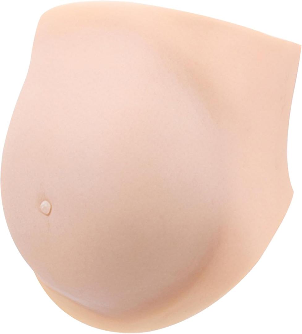 Silicone Fake Pregnant Belly Bump Skinless Fake Belly, Realistic Tummy Pregnancy Prop for Film, TV Series, Spoof Costumes, and Cosplay,4-5 Months