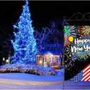 2 x New Years Flag,Happy New Year Garden Flag 28 x 40 Inch Happy New Year House Flag for Greettings or Decoration