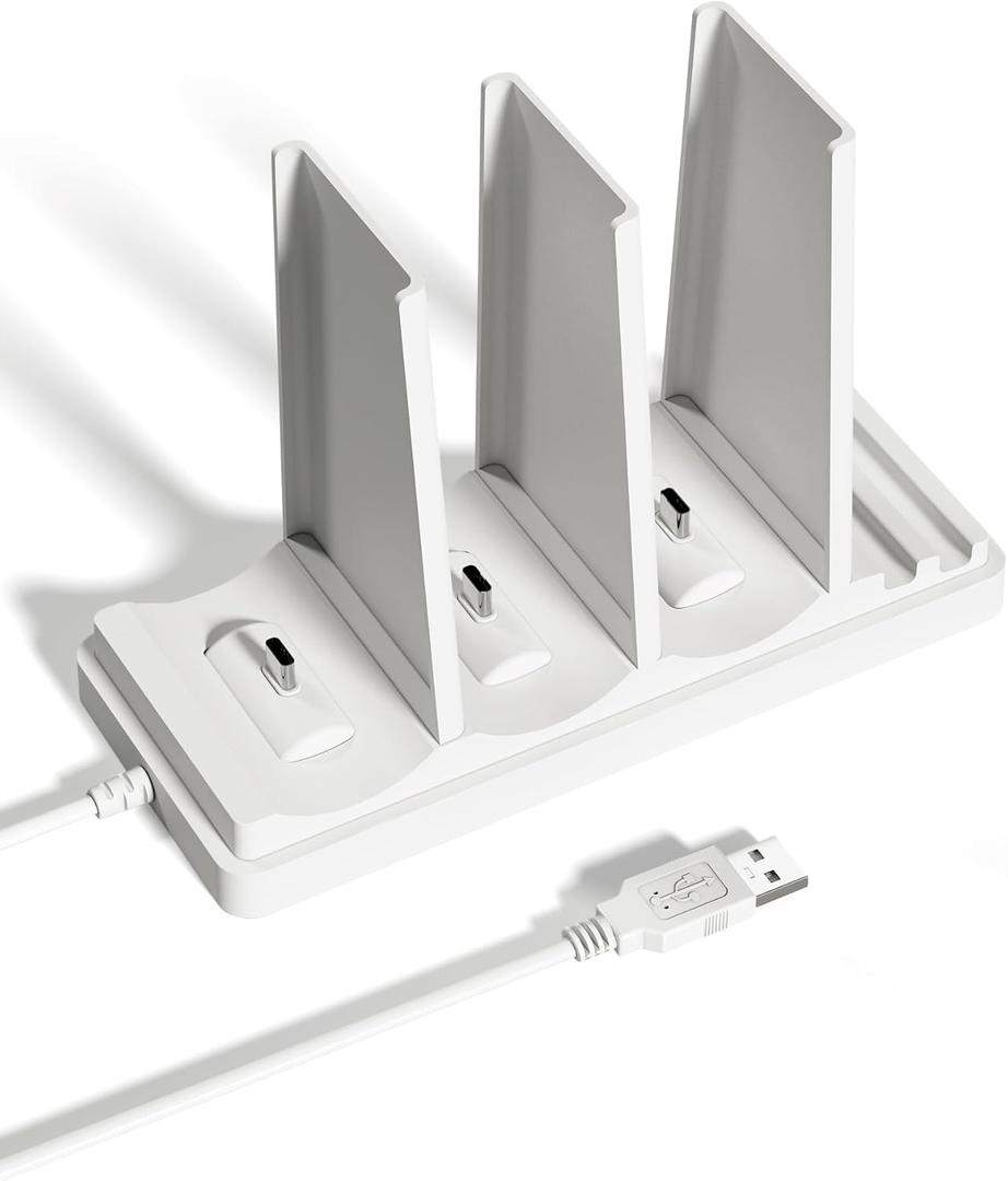 EZVALO 3-Port USB-C Charging Station for Cabinet Light, Multi-Light Storage & Charging Base, Designed for Strip Lights Under 9.5 inches (Power Supply and Adapter are not Included)