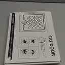 4-Way Locking Cat Door for Thin Materials - Adjustable Pet Door Flap fits Screens, Boxes & Carriers, 8x12 Inch Small Door for Crates, Litter Box Enclosures & DIY Pet Rooms (New Box)