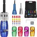 Wire Stripper Twister Tool for Drill, 35 in 1 New Wire Stripping for Drill 2025 Professional US Standard 14-12-10-8-6 Gauge Electricians Tools for Drill Wire Stripper and Twister Kit