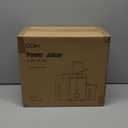 Qcen Juicer Machine, 800W Centrifugal Juicer Extractor with Wide Mouth 3 Feed Chute for Fruit Vegetable, Easy to Clean, Stainless Steel, BPA-free (Black)