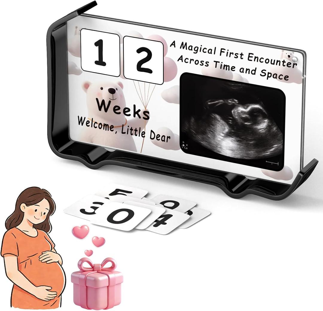 Ultrasound Picture Frames Pregnancy Gifts - 93% of Recipients Will Post it On Social Media - Solving the Century Old Problem of Gift Giving During Pregnancy - Designed for 4x3-inch Ultrasound Photos Gender Reveal - Baby Shower Gifts for Expecting Mom