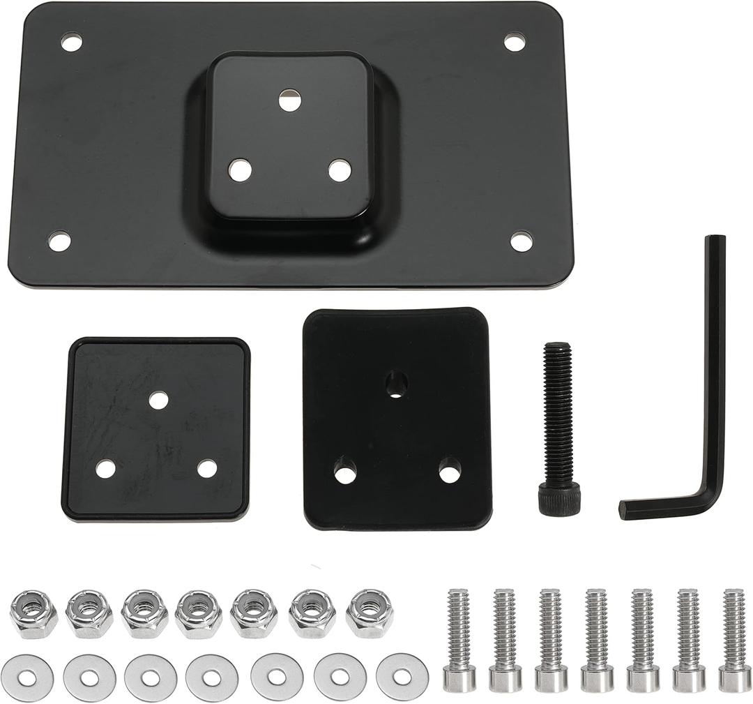 3-Hole Laydown License Plate Mount Bracket for Harley Big Twins Softail Dyna Sportster XL 1973-Up