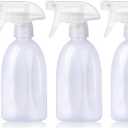 Bynccea Empty White Plastic Spray Bottles 13.5oz/400ml Adjustable Nozzle Mist/Stream Water Spray Bottle Heavy Duty Spraying Bottles Plant Mister Spray Bottle for Cleaning Solutions, Plants, Hair