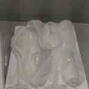 MyGift Champagne Flutes 6 oz, Clear Glass Stemmed Toasting Glasses with Faux White Pearls – Wedding, Bridal Shower & Bachelorette Party Glassware Set of 4