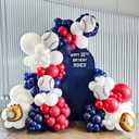 Baseball Balloon Arch Garland Kit,Red White and Blue Balloon Arch Garland Kit for Sport Party Birthday Baby Shower Graduation Decorations