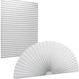 Arch Window Shade Half Circle Pleated Shade Blinds 60%-70% Shade Upgrades Self Adhesive Half Moon Round Window Covering Easy to Cut and Install for Front Door Arch Window18 W x 36" L