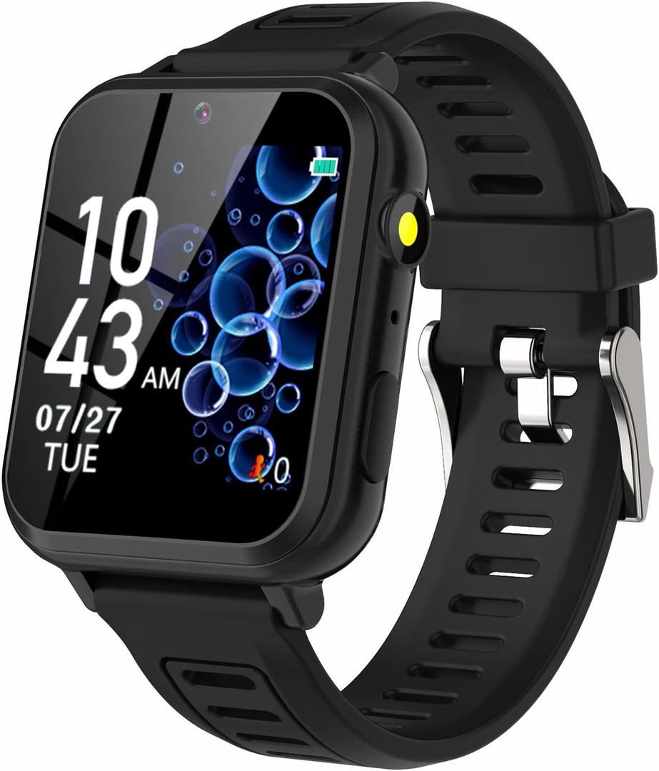 Kids Smart Watch Boys, Kids Smart Game Watch with 39 Games HD Touch Screen Video Camera Music Player Pedometer Flashlight Alarm Clock 12/24 hr Kid Watches for Boy Gifts for 5-12 Year Olds Boy Girl
