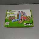 Magnetic Building Blocks 104PCS, STEM Magnet Blocks for Ages 4-8, Montessori Learning Toys for Kids, Sensory Magnetic Cubes for Boys & Girls, Educational Building Set for Birthday