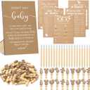 Patelai 321 Pcs Kraft Baby Shower Games for Girl or Boy Set 5 Games Includes Funny Baby Shower Bingo Price Is Right Prediction and Advice Don't Say The Words Word Scramble Gender Neutral