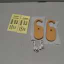 Wooden Message Motion Sensor Night Light with Memo Stickers, Doorknob Board LED Lamp, Rechargeable Doorhandle Hook Design for Bedroom, Bathroom, 2Pack