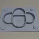 ROCCED Suction Plates for Baby placemat Spoon Fork Set for Toddlers, Silicone Baby Plates with Suction Baby Dishes for Kids Plates-Dusty blue