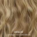 KooKaStyle Invisible Wire Hair Extensions with Transparent Headband Adjustable Size 4 Secure Clips Long Wavy Secret Wire Hairpiece for Women (20 Inch, Light Brown mix Golden Blonde)