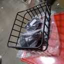 CXWXC Rear Bike Basket - Bicycle Rear Basket with Cargo Net and Waterproof Cover - Rear Mount Aluminium Bike Basket Large Capacity