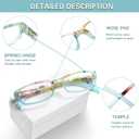 Kerecsen Reading Glasses 5 Pairs Fashion Ladies Readers Spring Hinge with Pattern Print Eyeglasses for Women (Mix Color -8, 1.50)