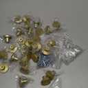 Hotop 30 Pack Solid Knobs Kitchen Cabinet Round Pulls Dresser Handles Gold Cupboard Hardware Dresser Brushed Brass Door Drawer Knobs (Mushroom)