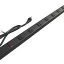 7 Out 1500j USB A 6Ft Blk Flat Surge