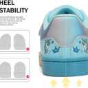 GEERX Toddler Girl Shoe Lightweight Casual Adjustable Strap Cute Unicorn Sneaker Comfortable for Walking Running (Infant/Toddler/Little Kid) (Blue)