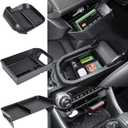 3PCS Center Console Organizer Compatible with 2019-2024 2025 Toyota RAV4 Driver's Drawer Box Storage Tray Insert Secondary Storage Box Interior Accessories