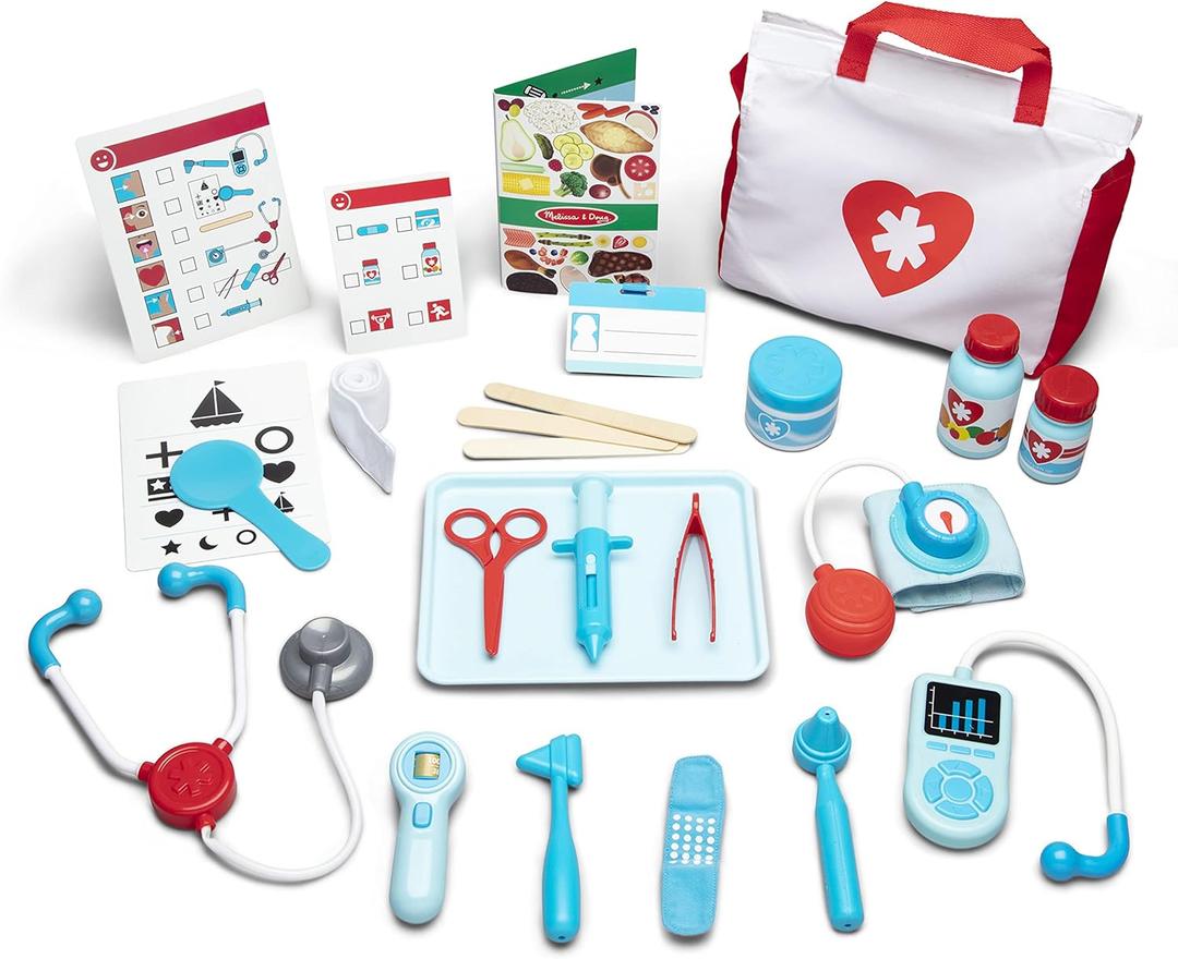 Melissa & Doug Get Well Doctors Kit Play Set  25 Toy Pieces - Doctor Role Play Set, Doctor Kit For Toddlers And Kids Ages 3+
