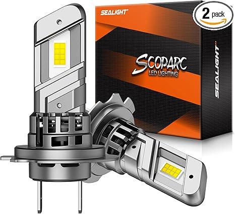 Auxbeam H7 Fog Light, 12000 LM 6500K, H7 Powersport Light for Off-Road Use or Fog Light-2 Pack, Whi