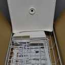 7 code Large Dish Drying Rack, 2-Tier Dish Racks for Kitchen Counter, Detachable Large Capacity Dish Drainer Organizer with Utensil Holder, Dish Drying Rack with Drain Board, White